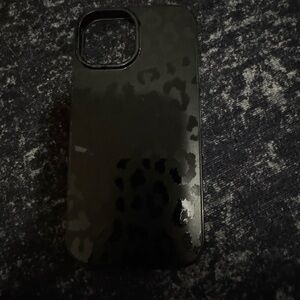 Black Leopard Gloss iPhone 13 Case - Compatible Protective Cover